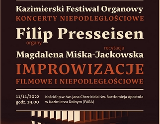 Koncert Niepodległościowy Kazimierskiego Festiwalu Organowego – 11.11.2022 r.