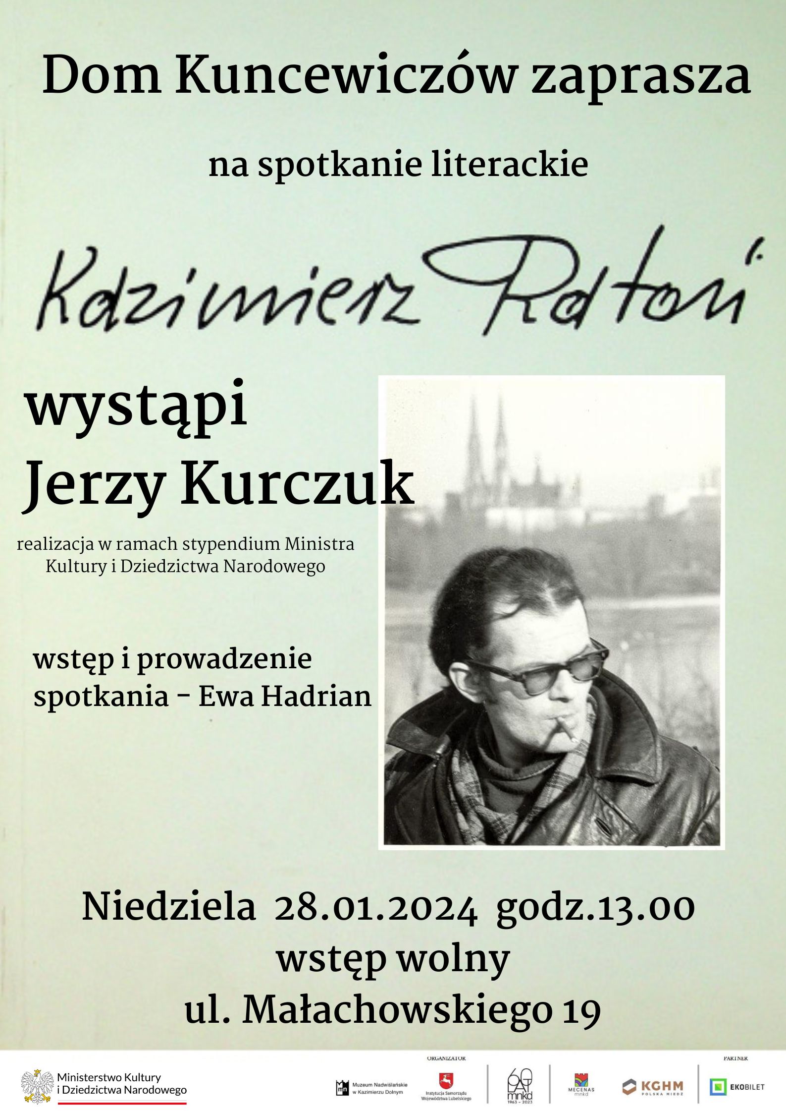 Spotkanie – „Kazimierz Ratoń – poeta śmierci” | Dom Kuncewiczów – 28 stycznia o godz. 13.00 (wstęp wolny)