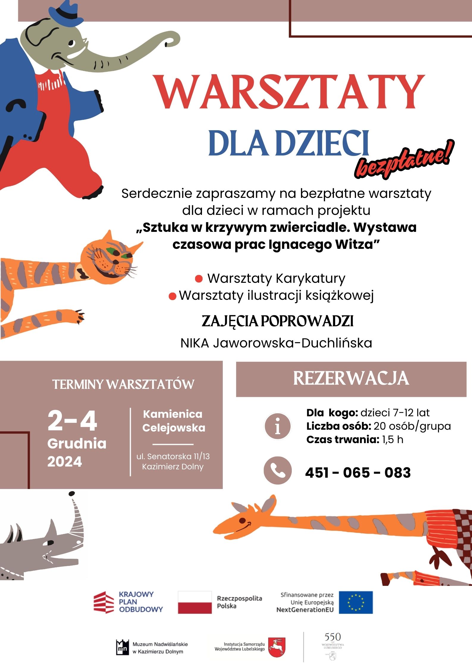 Warsztaty dla dzieci – wstęp wolny!