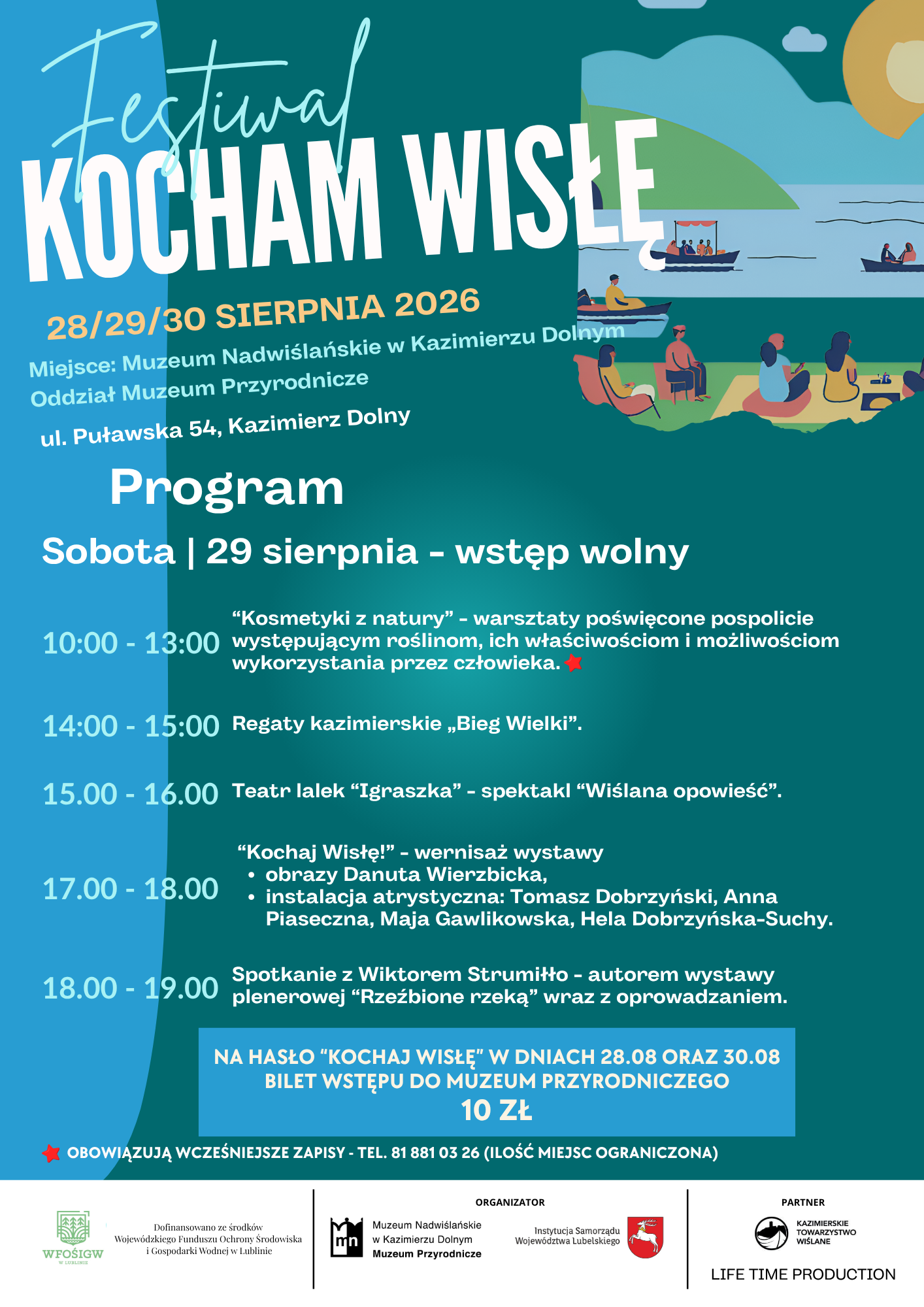 Festiwal Kocham Wisłę. 28-30 sierpnia 2026r.